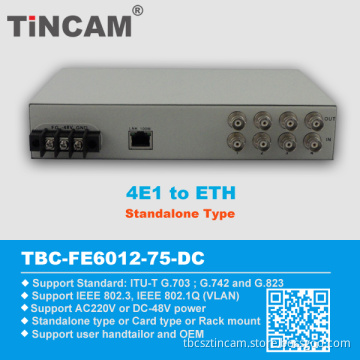 Fast 4e1 to Eth /10/100m Protocol Converter